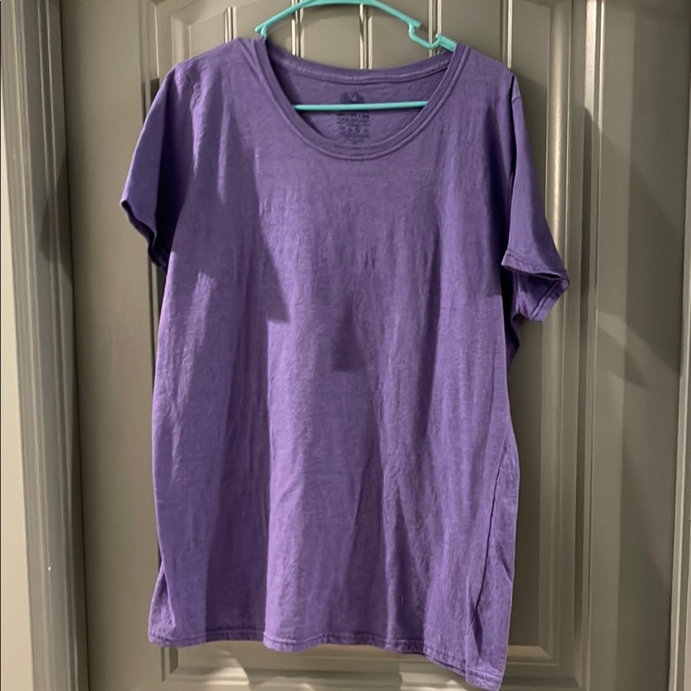 Fruit of the Loom Purple Short Sleeve Relaxed T-Shirt